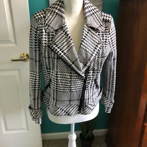 Black and white bomber jacket
